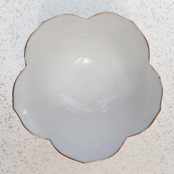Fine China Grey Floral Lotus Bowl - Picture 7 of 8